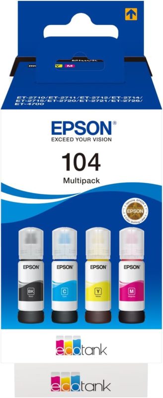 Bouteilles d'encre 4 couleurs - EPSON Pack